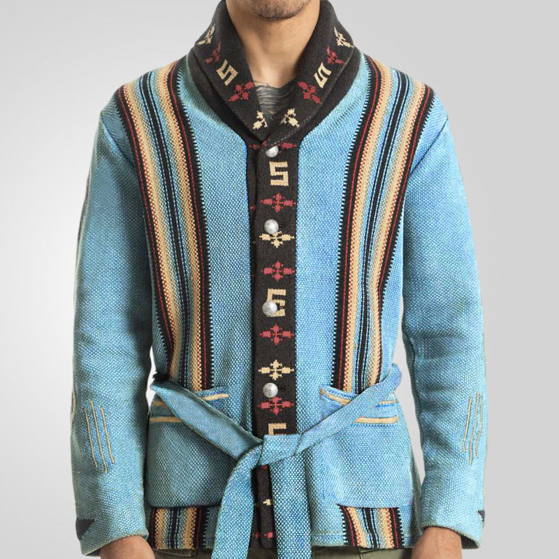 Heritage Jacquard Wool Cardigan