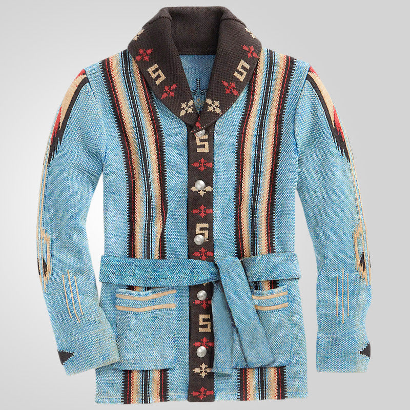 Heritage Jacquard Wool Cardigan