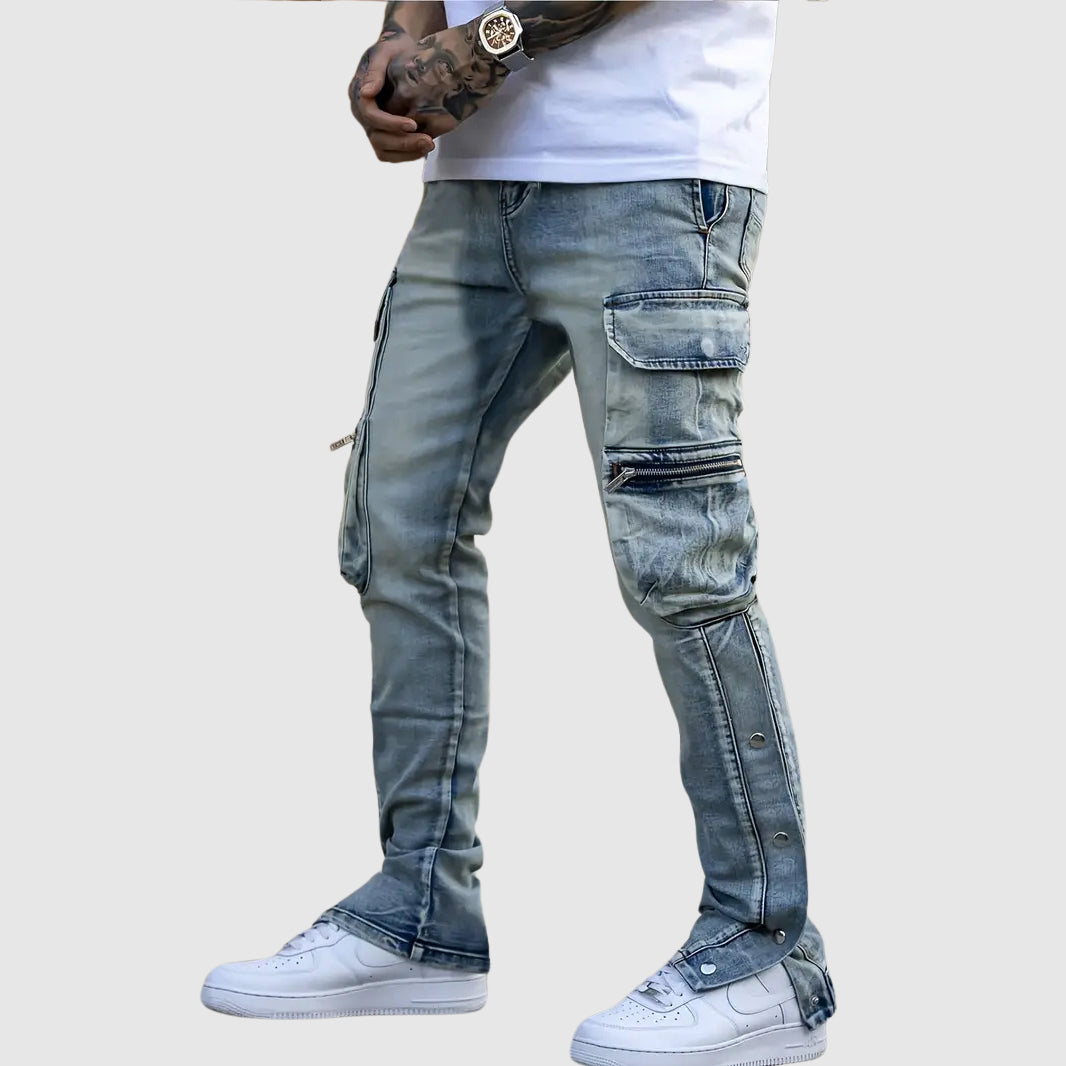 Denim Cargo Jeans