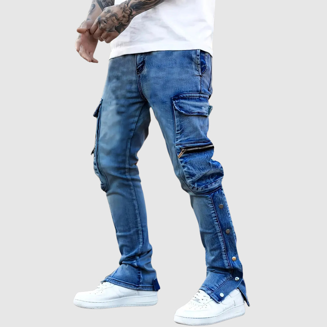 Denim Cargo Jeans