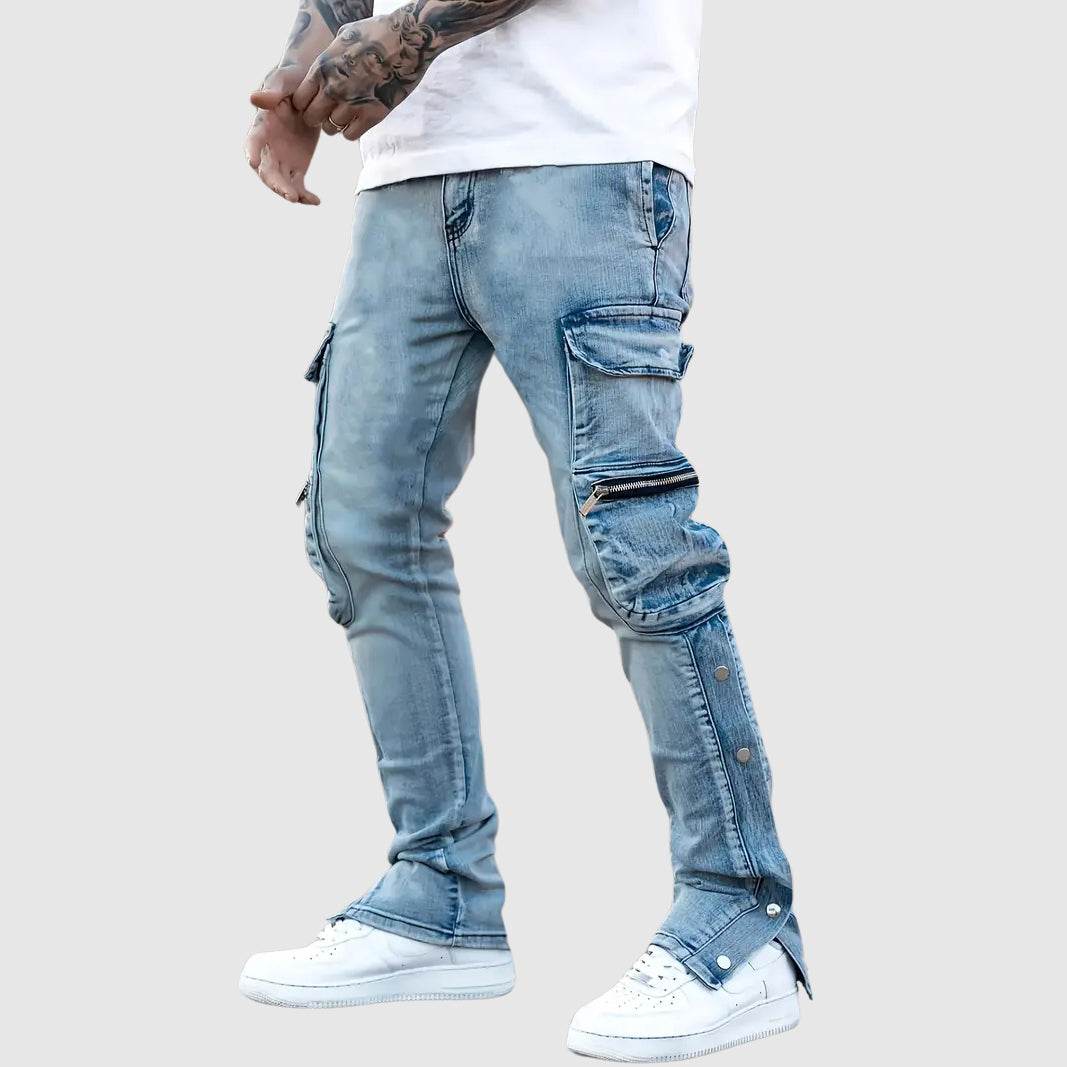 Denim Cargo Jeans