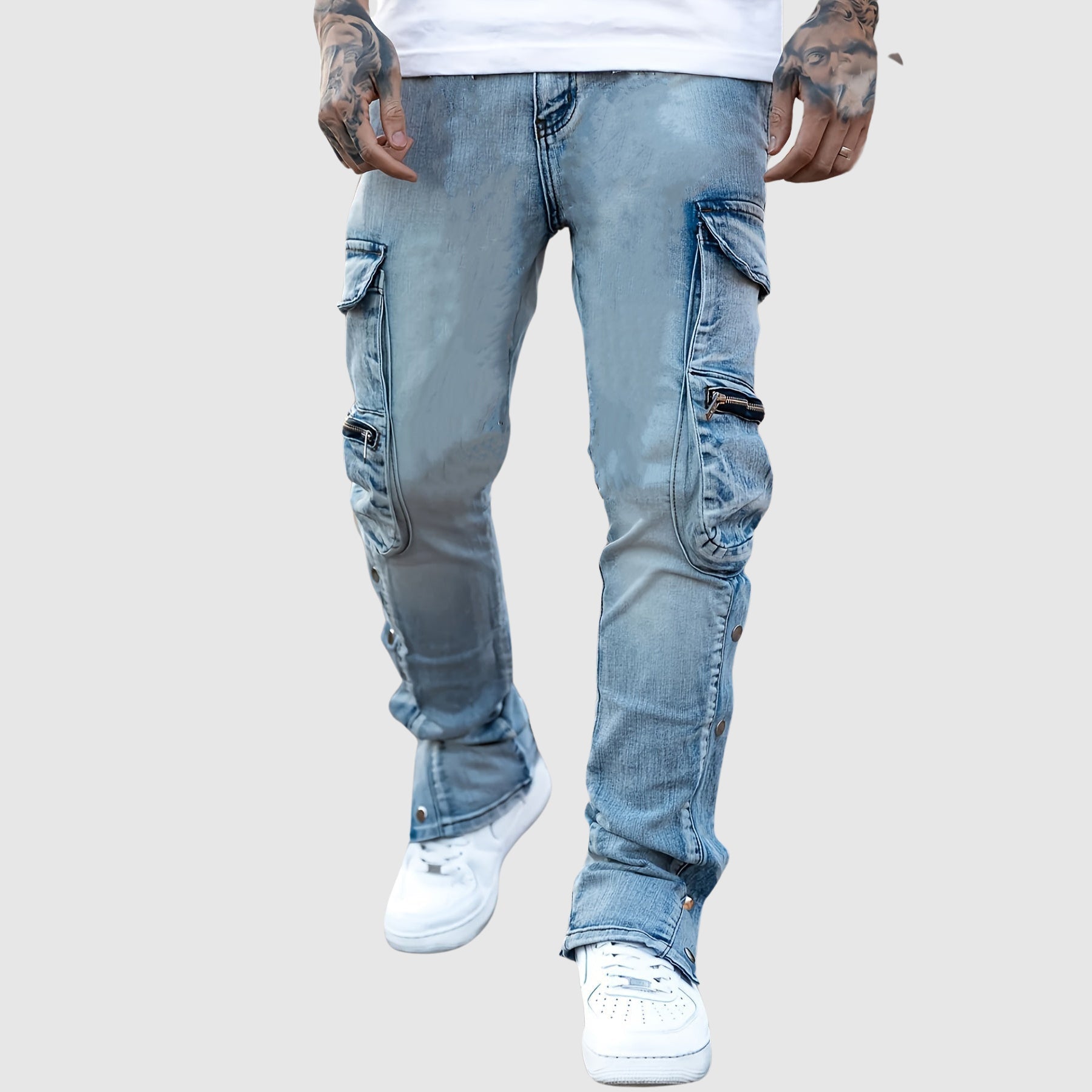 Denim Cargo Jeans