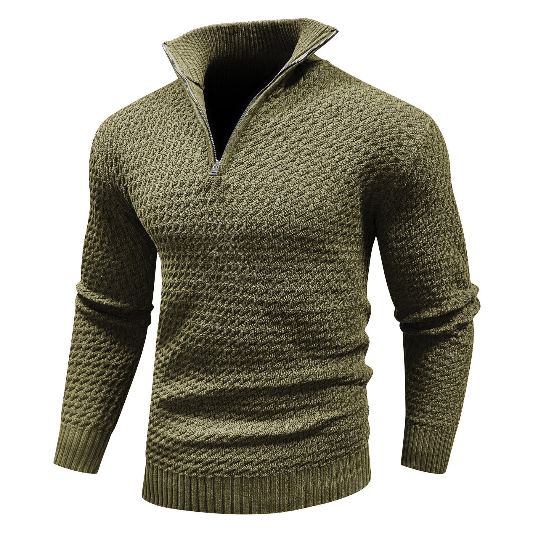 Premium Knit Quarter-Zip Sweater