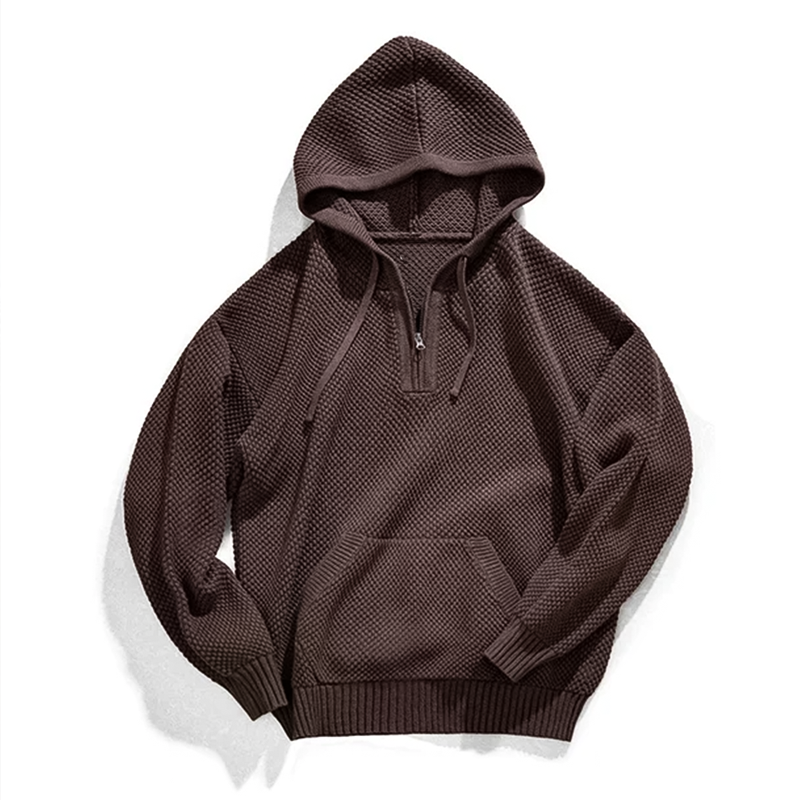 Antonio Quarter-Zip Knit Hoodie