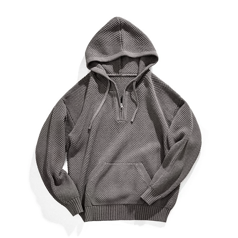 Antonio Quarter-Zip Knit Hoodie