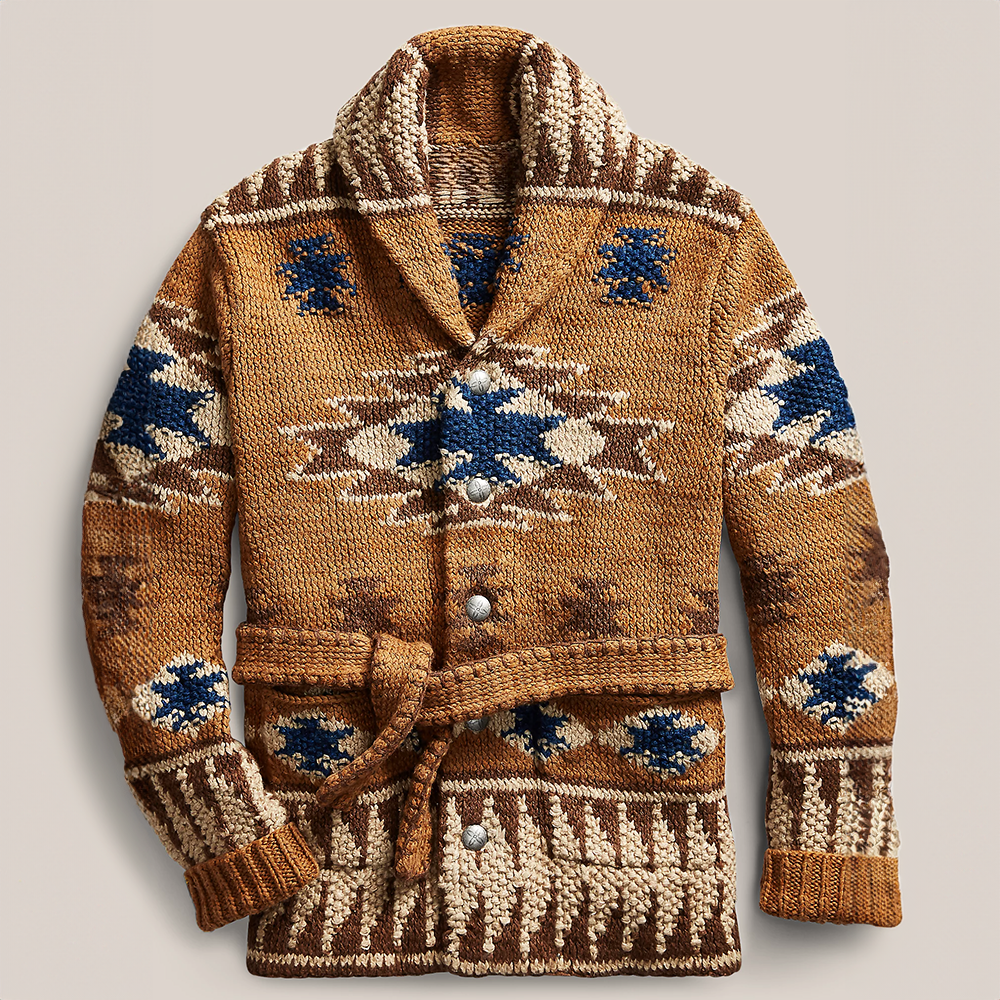 Jacquard Wool Cardigan